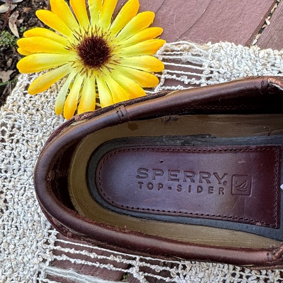 🚤 SPERRY TOP-SIDER; Men’s Dk. Brown Leather Classic Boat Loafers in Sz. 9 - NICE - Picture 3 of 10